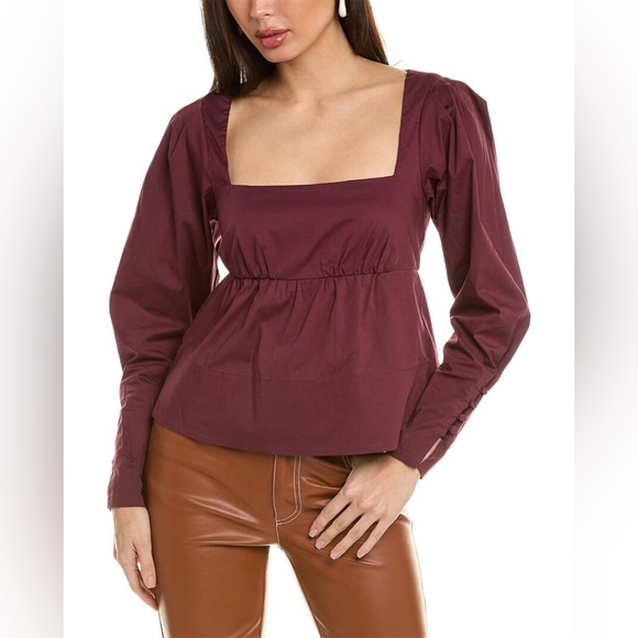 STAUD Peggy Top in Plum - Picture 1 of 6